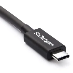 StarTech.com Thunderbolt 3 Cable - 6ft/2m - 4K 60Hz - 20Gbps - USB C to USB C Cable - Thunderbolt 3 USB Type C Charger Cable - TBLT3MM2M