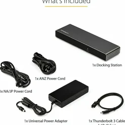 StarTech.com Thunderbolt 3 Dock - For MacBook Pro & Windows - Dual 4K 60Hz Thunderbolt 3 Docking Station - TB3DK2DHV