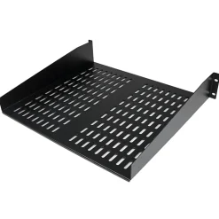StarTech.com 2U 16in Universal Vented Rack Mount Cantilever Shelf - Fixed Server Rack Cabinet Shelf - 50lbs / 23kg