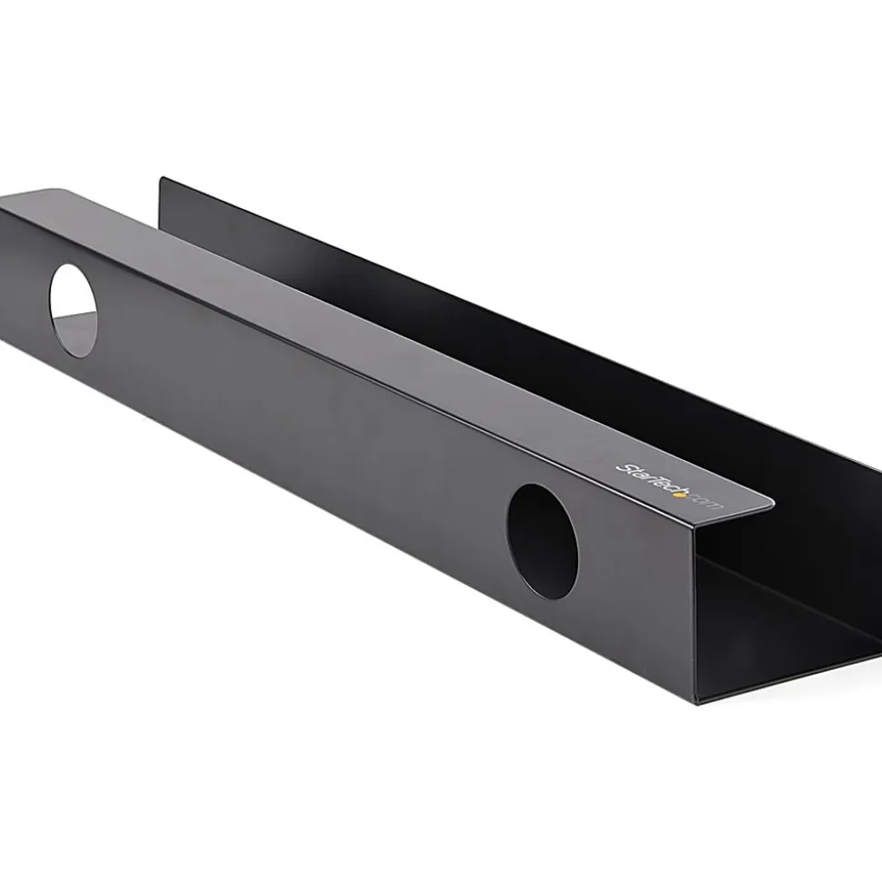 StarTech.com Under Desk Cable Management Tray, Cable Tray Organizer/Manager, Desk/Table Mount, Cord/Power Strip Holder, 23 1/2"L x 4 1/2"D