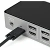 StarTech.com USB-C & USB-A Dock - Hybrid Triple Monitor Laptop Docking Station DisplayPort & HDMI 4K 60Hz/85W PD/6x USB/GbE/USB 3.1 Gen 2