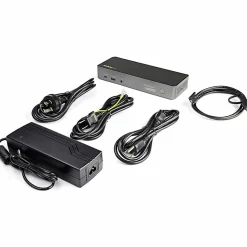 StarTech.com USB-C & USB-A Dock - Hybrid Triple Monitor Laptop Docking Station DisplayPort & HDMI 4K 60Hz/85W PD/6x USB/GbE/USB 3.1 Gen 2