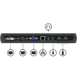 StarTech.com USB 3.0 Docking Station - Compatible with Windows/macOS - Supports Dual Displays - HDMI and DVI - USB3SDOCKHDV