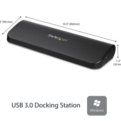 StarTech.com USB 3.0 Docking Station - Compatible with Windows/macOS - Supports Dual Displays - HDMI and DVI - USB3SDOCKHDV