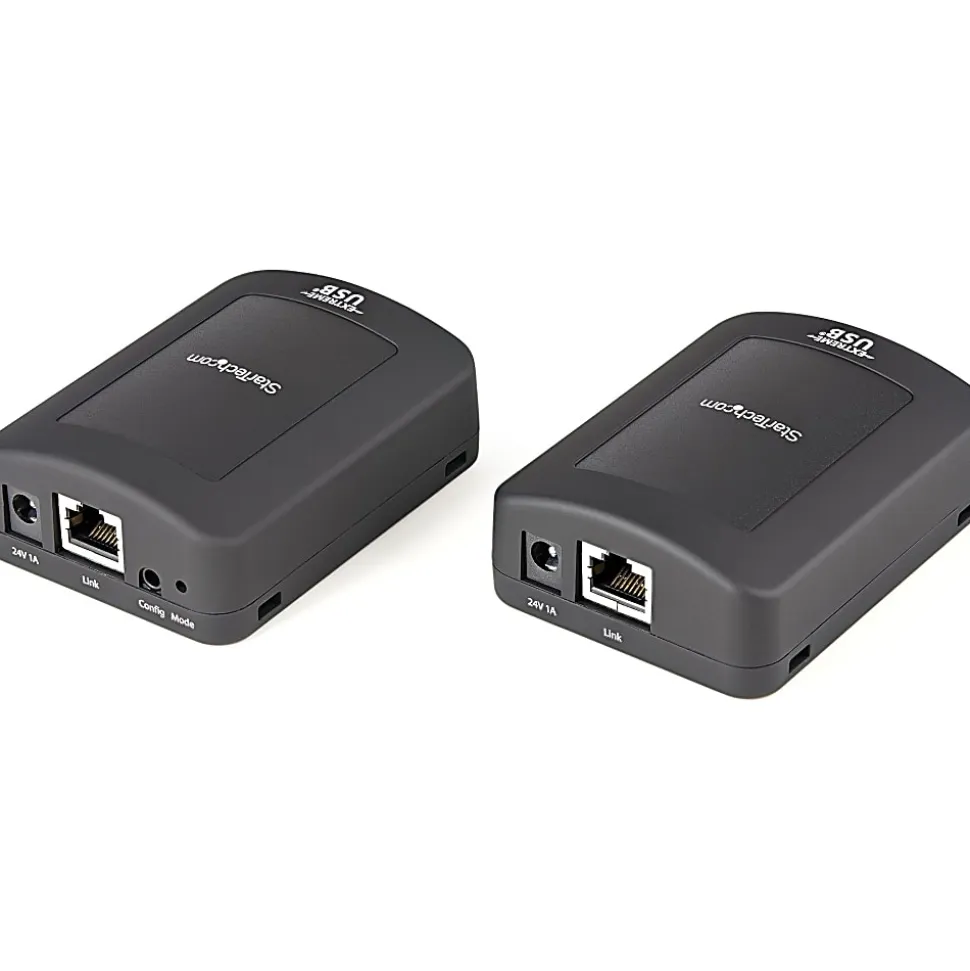 StarTech.com USB 2.0 Extender over Cat5e or Cat6 RJ45 Cable - 330ft/100m USB Extender Adapter Kit w/ ESD - USB2001EXT2PNA
