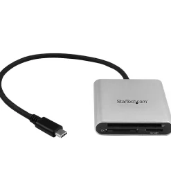 StarTech.com USB 3.0 Flash Memory Multi-Card Reader/Writer with USB-C - SD microSD and CompactFlash Card Reader w/ Integrated US - FCREADU3C