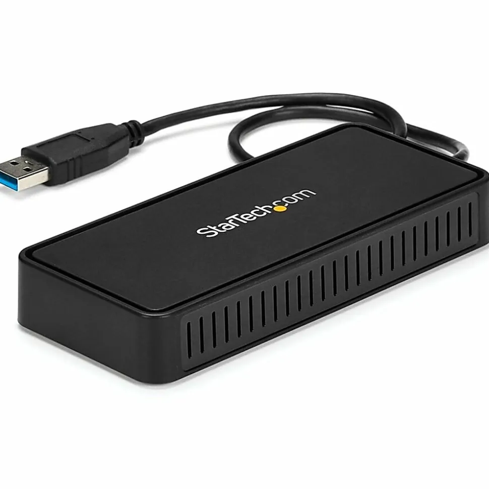 StarTech.com USB 3.0 Mini Dock - Dual Monitor USB Type-A Laptop Docking Station - DisplayPort 4K 60Hz & Gigabit Ethernet - 1' (30cm) cable