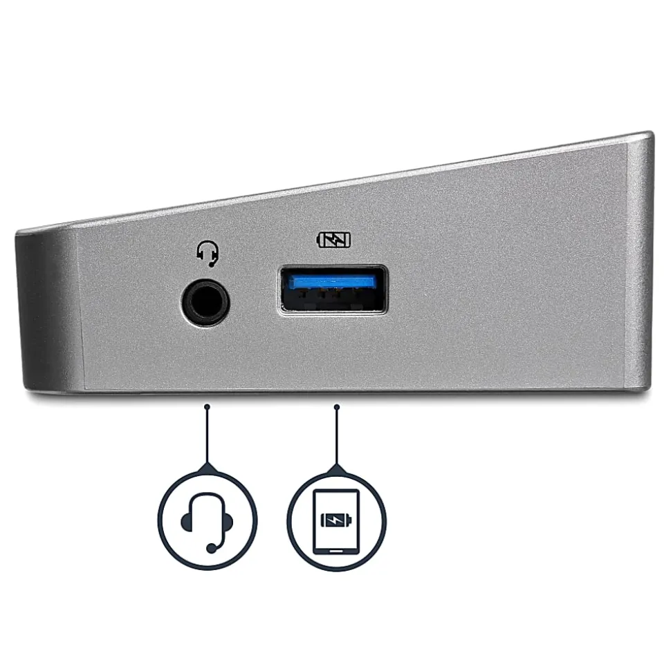 StarTech.com USB 3.0 Triple Monitor Docking Station - Compatible with Windows/macOS - Supports Three Displays - USB3DOCKH2DP