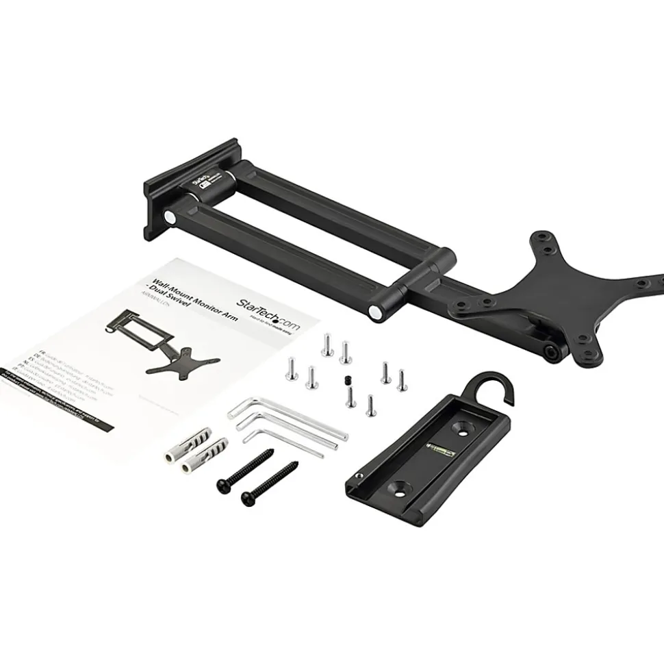 StarTech.com Wall Mount Monitor Arm - Dual Swivel - Supports 13'' to 34'' Monitors - VESA Mount - TV Wall Mount - TV Mount