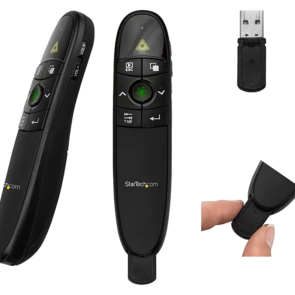 StarTech.com Wireless Presentation Remote with Red Laser Pointer - 90 ft.