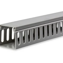 StarTech.com 2x2in Open Slot Wiring Cable Raceway Duct, Server Rack Cable Management, PVC Cable Cover, Cord Hider/Organizer, TAA - AD2X2