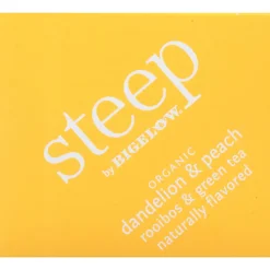 Steep by Bigelow® Organic Dandelion & Peach Rooibos & Green Tea Herbal Tea, Green Tea Bag - 20/Pack - 17715