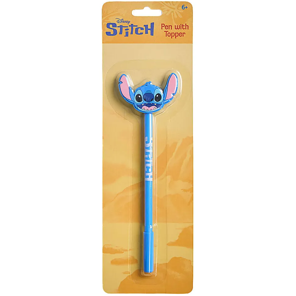 Stitch 2D Licensed Topper Ballpoint Pen, Medium Point, 0.77 mm, Blue Ink, Quantity 1