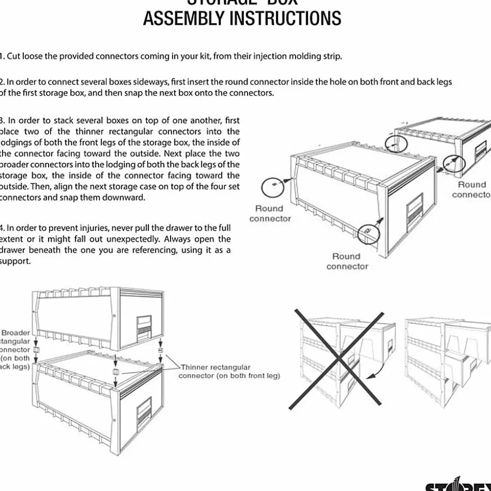 Storex Heavy-Duty Archive Drawer, 50% Recycled, Black/Gray