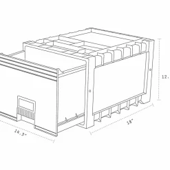 Storex Heavy-Duty Archive Drawer, 50% Recycled, Black/Gray