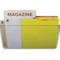 Storex Magnetic Wall File Pockets - 500 x Sheet - Cabinet, Wall Mountable - Recycled - Clear - Plastic - 1Each