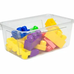 Storex Plastic Cubby Bins, Small Size, 5 2/8