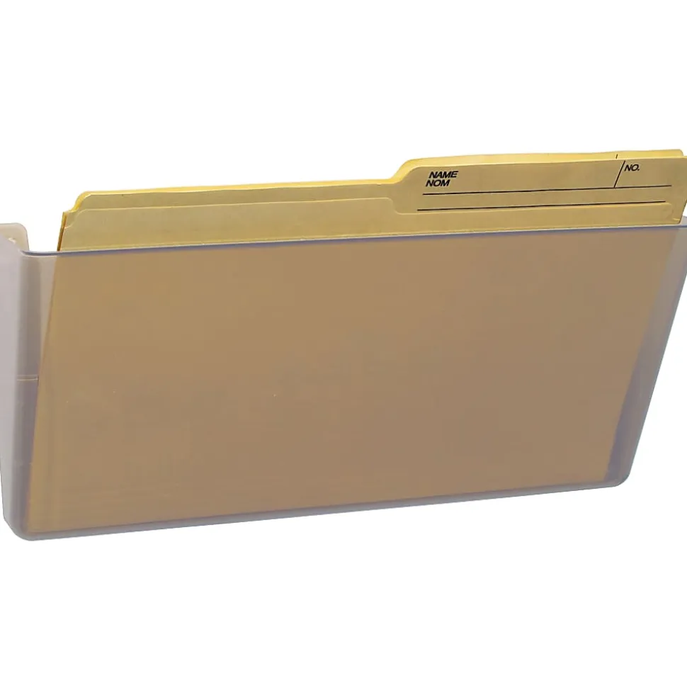 Storex Stacking Legal Size Wall Pocket, 7"H x 16"W x 4"D, Clear