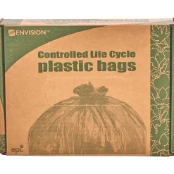 Stout Controlled Life Cycle Trash Garbage Bags, 1.1 mil, 39 Gallon, Brown, Box Of 40