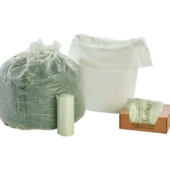 Stout EcoSafe 6400 Compostable Compost Bags, 0.85 mil, 13 Gallon, Green, Box Of 45
