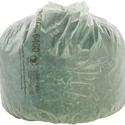 Stout EcoSafe 6400 Compostable Compost Bags, 0.85 mil, 13 Gallon, Green, Box Of 45