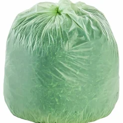 Stout EcoSafe 6400 Compostable Compost Bags, 0.85 mil, 13 Gallon, Green, Box Of 45