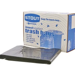 Stout® Pest-Guard™ 2.00-mil Insect Repellent Trash Bags, 55 Gallons, 37