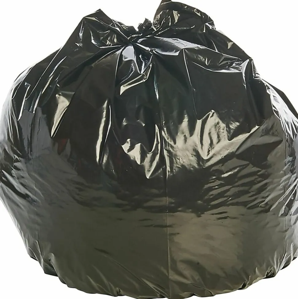 Stout® Pest-Guard™ 2.00-mil Insect Repellent Trash Bags, 55 Gallons, 37" x 52", Black, Box Of 65