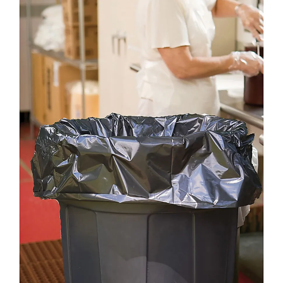 Stout® Pest-Guard™ 2.00-mil Insect Repellent Trash Bags, 55 Gallons, 37" x 52", Black, Box Of 65