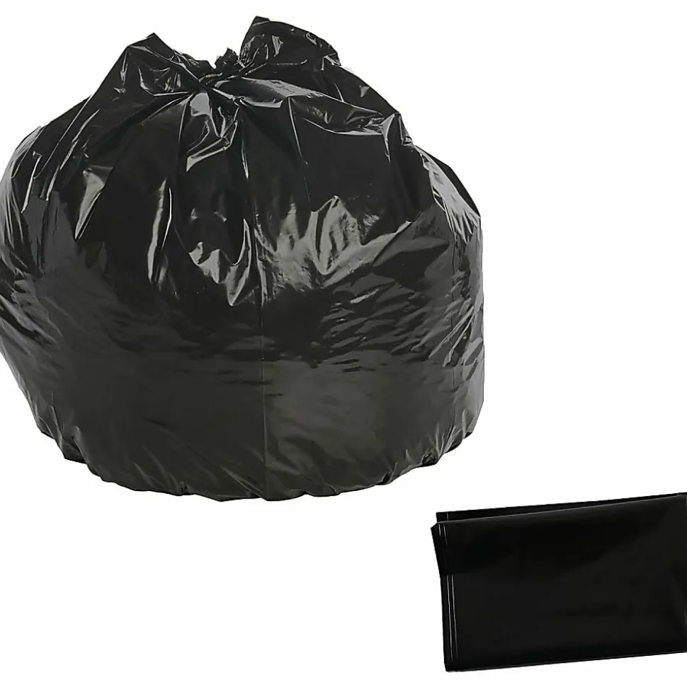Stout® Pest-Guard™ 2.00-mil Insect Repellent Trash Bags, 55 Gallons, 37" x 52", Black, Box Of 65