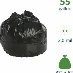 Stout® Pest-Guard™ 2.00-mil Insect Repellent Trash Bags, 55 Gallons, 37