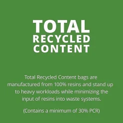 Stout Total 1.5 mil Trash Bags, 45 gal, 40"H x 48"W, Brown, 100 Bags