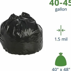 Stout Total 1.5 mil Trash Bags, 45 gal, 40