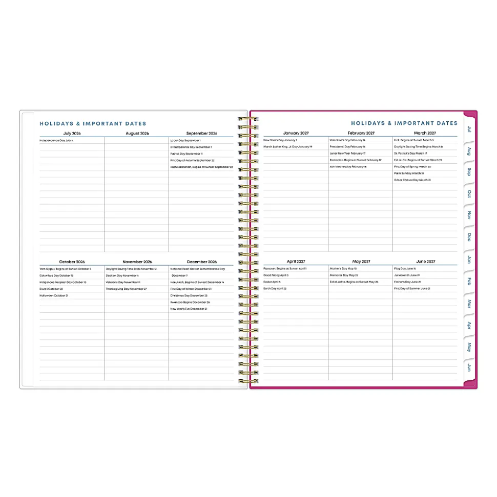 Student Planner BS Star Confetti Clear 8.5x11 AY26–27