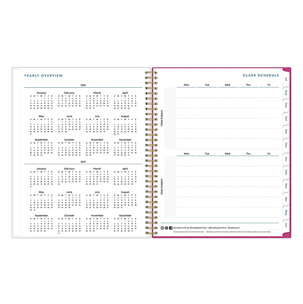 Student Planner BS Star Confetti Clear 8.5x11 AY26–27