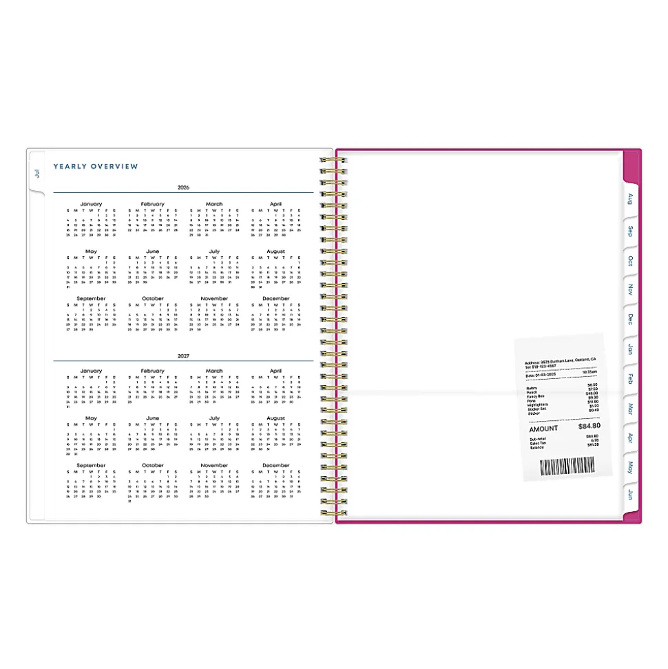 Student Planner BS Star Confetti Clear 8.5x11 AY26–27