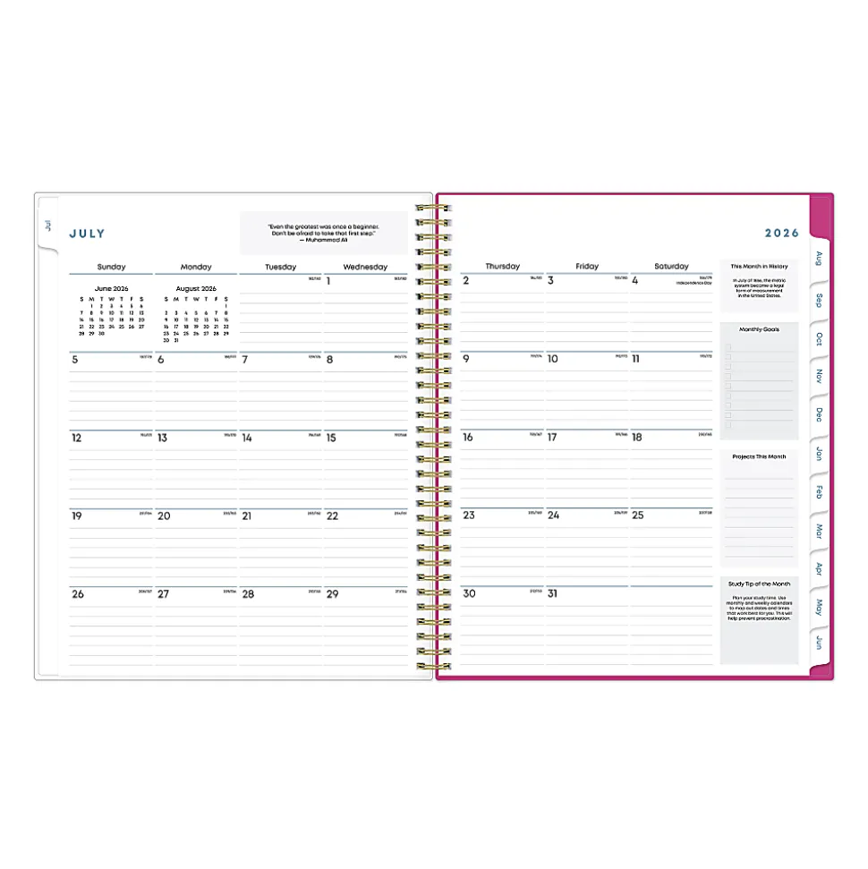 Student Planner BS Star Confetti Clear 8.5x11 AY26–27
