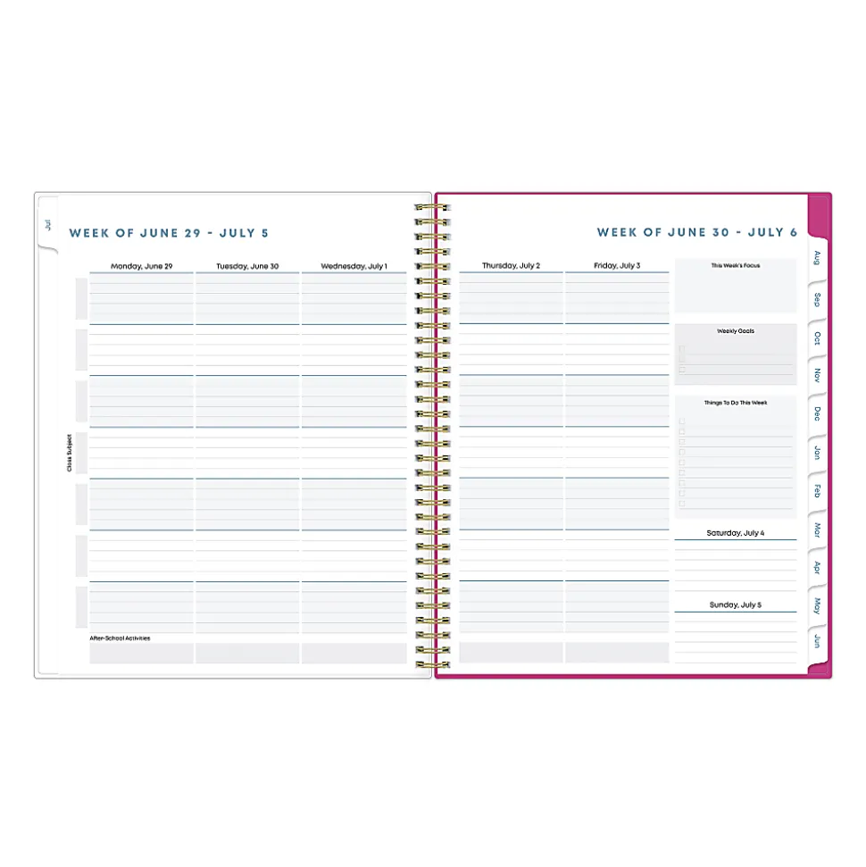 Student Planner BS Star Confetti Clear 8.5x11 AY26–27