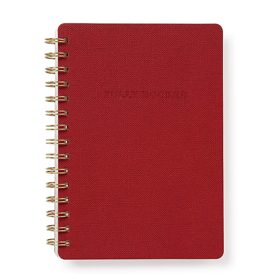 Studio Oh! Agatha Notebook, 8-1/4" x 6-1/4", College Rule, 208 Pages, Fully Booked (Cardinal)