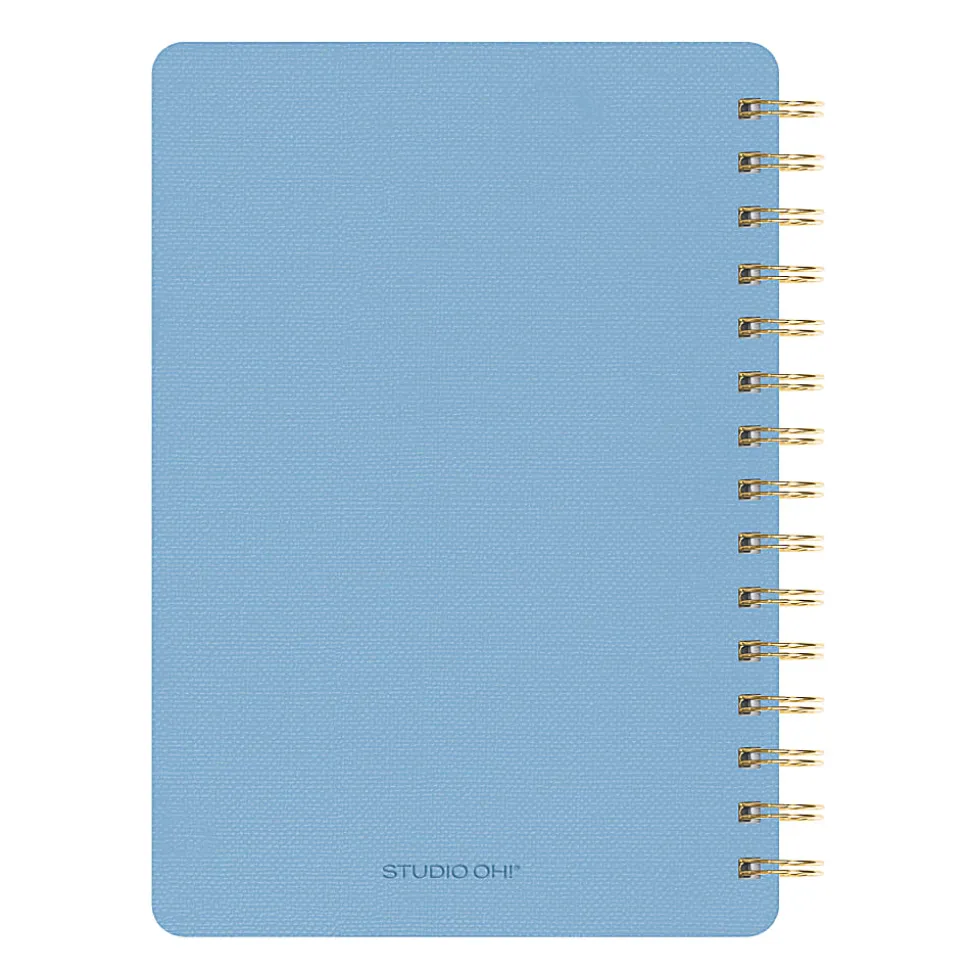 Studio Oh! Agatha Notebook, 6-1/4" x 8-1/4", Organized Chaos/Sky Blue, Total Quantity 1