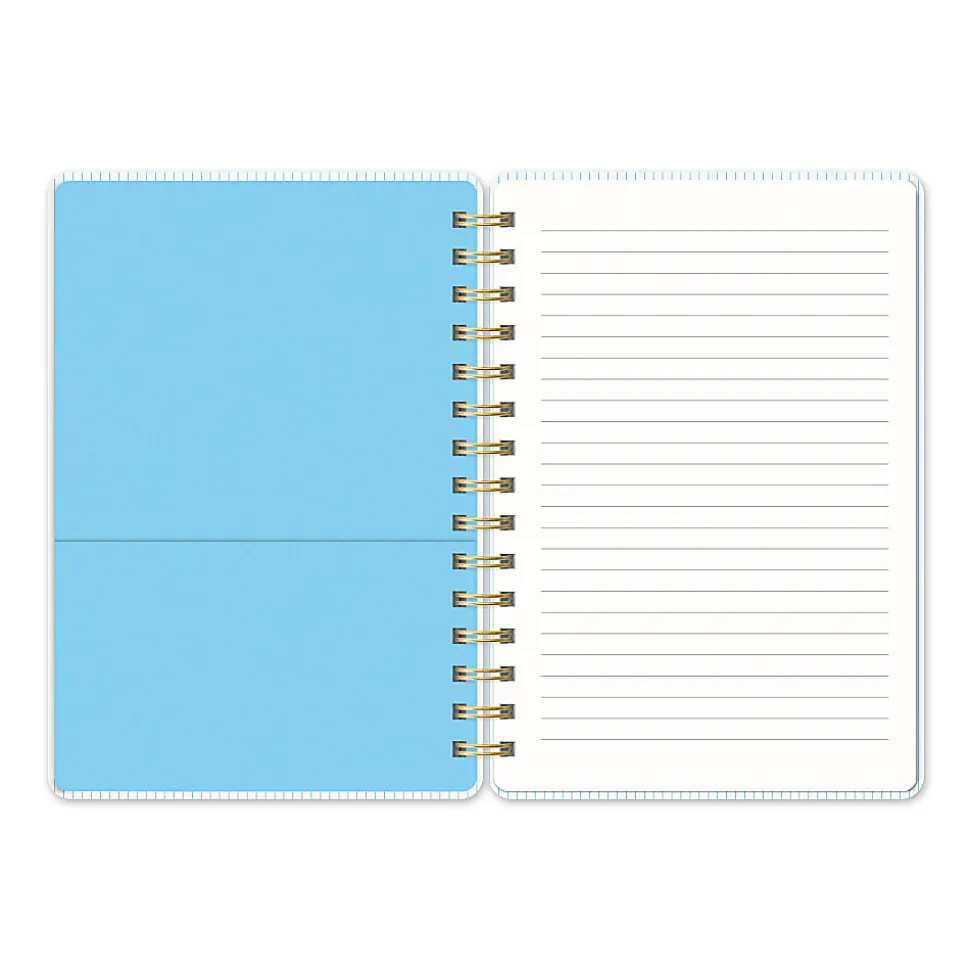 Studio Oh! Agatha Notebook, 6-1/4" x 8-1/4", Organized Chaos/Sky Blue, Total Quantity 1