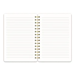 Studio Oh! Agatha Notebook, 8-1/4” x 6-1/4”, 1 Subject, College Rule, 208 Pages, Organized Chaos (Cinnamon Brown)