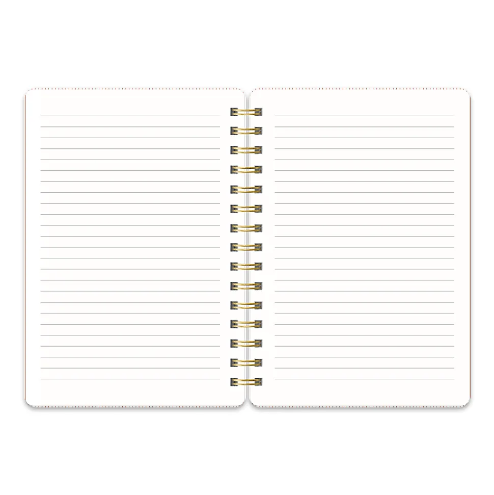 Studio Oh! Agatha Notebook, 8-1/4” x 6-1/4”, 1 Subject, College Rule, 208 Pages, Organized Chaos (Cinnamon Brown)