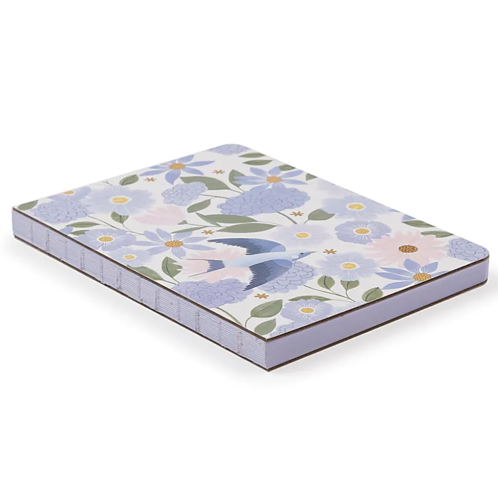 Studio Oh! Medium Coptic-Bound Journal, 8-11/16" x 6-1/2", College Rule, 192 Pages, Birds & Blooms
