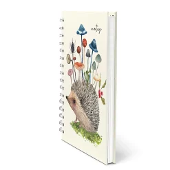 Studio Oh! Medium Spiral Notebook, 8-3/4” x 5-3/4”, 1 Subject, College Rule, 160 Pages, Hedgehog With Mushrooms