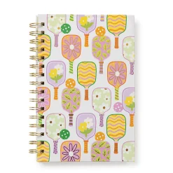 Studio Oh! Medium Spiral Notebook, 8-1/2" x 5-5/8",  College Rule,160 Pages, Pickleball Rally