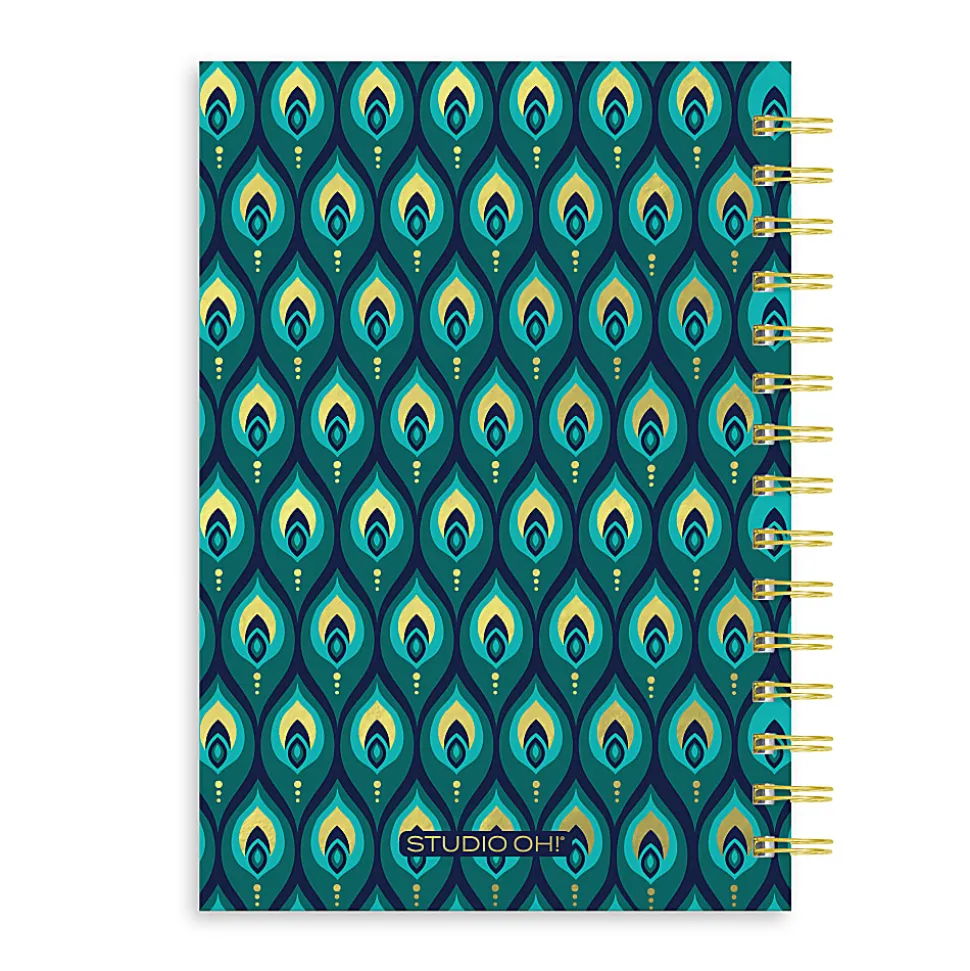 Studio Oh! Oliver Notebook With Pen Pocket, 8-1/4" x 5-3/4", 160 Pages, Cascadian Plumes, Total Qty 1