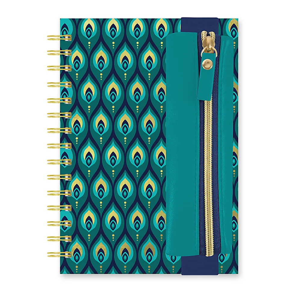 Studio Oh! Oliver Notebook With Pen Pocket, 8-1/4" x 5-3/4", 160 Pages, Cascadian Plumes, Total Qty 1