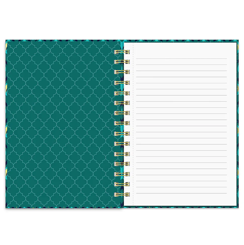 Studio Oh! Oliver Notebook With Pen Pocket, 8-1/4" x 5-3/4", 160 Pages, Cascadian Plumes, Total Qty 1
