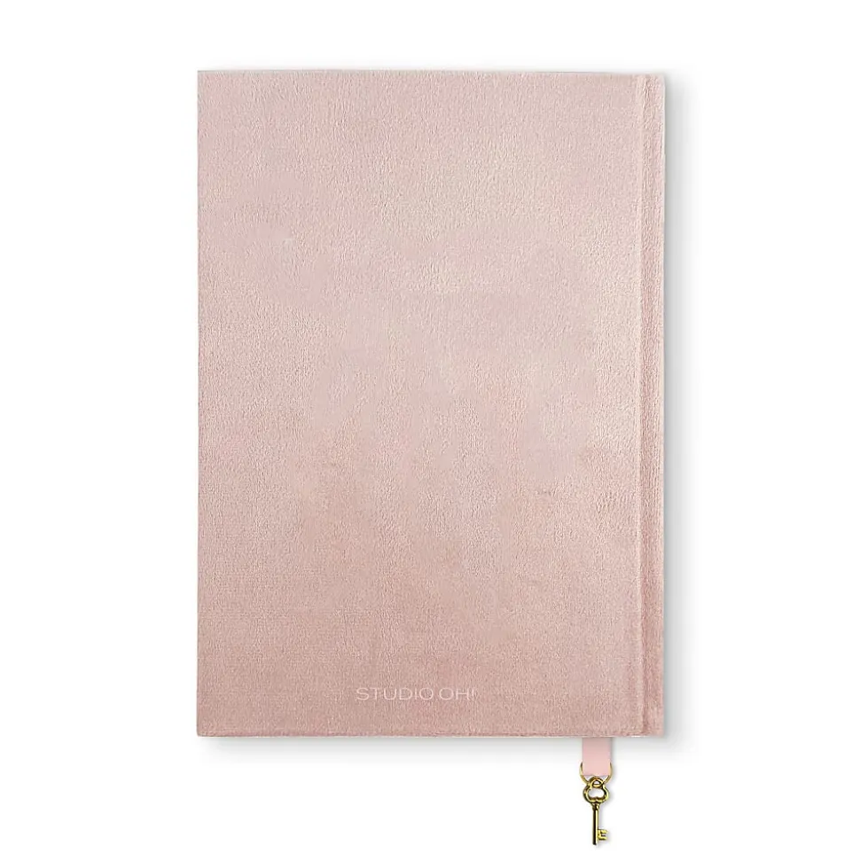 Studio Oh! Olivia Velvet Journal, 5-13/16" x 8-1/4", Sweetheart Pink, Total Quantity 1